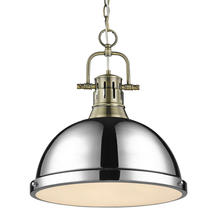  3602-L AB-CH - Duncan Large Pendant with Chain